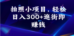 拍照小项目，轻松日入300+逛街即赚钱-创业资源网 | 精品设计与工具分享平台
