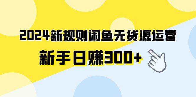 2024新规则闲鱼无货源运营新手日赚300+-创业资源网 | 精品设计与工具分享平台
