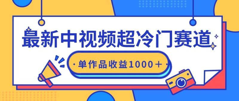 蓝海中视频超冷门赛道，轻松过原创，单条视频收益1000＋-创业资源网 | 精品设计与工具分享平台