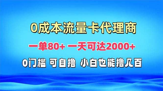 免费流量卡代理一单80+ 一天可达2000+-创业资源网 | 精品设计与工具分享平台