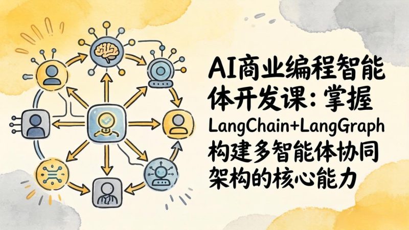 AI商业编程智能体开发课:掌握LangChain+LangGraph构建多智能体协同架构的核心能力-创业资源网 | 精品设计与工具分享平台
