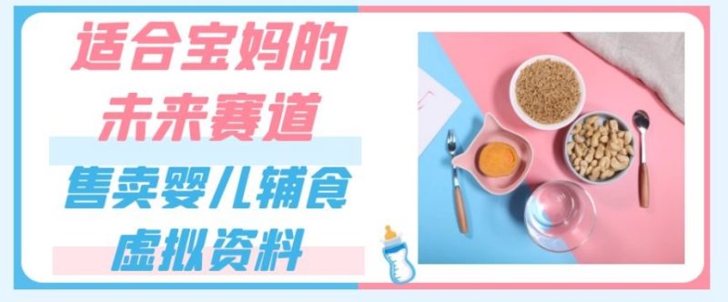 适合宝妈的未来赛道，售卖婴儿辅食虚拟资料，一份9.9-69.9元闭眼赚钱-创业资源网 | 精品设计与工具分享平台