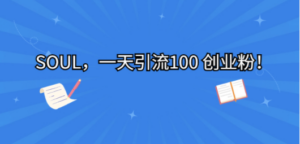 SOUL，一天引流100 创业粉-创业资源网 | 精品设计与工具分享平台