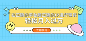 在正确的平台蹭正确的IP进行带货,轻松月入过万-创业资源网 | 精品设计与工具分享平台