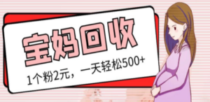 最新宝妈粉回收变现计划及胎教音乐高端变现玩法全套教程!(非老玩法)-创业资源网 | 精品设计与工具分享平台