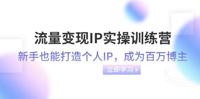 流量变现训练营-IP实操课程：新手也能打造个人IP，速成百万博主（46节课）-创业资源网 | 精品设计与工具分享平台