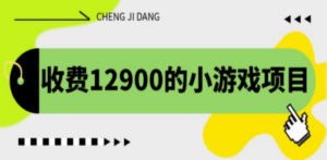 收费12900的小游戏项目，单机收益30+，独家养号方法-创业资源网 | 精品设计与工具分享平台