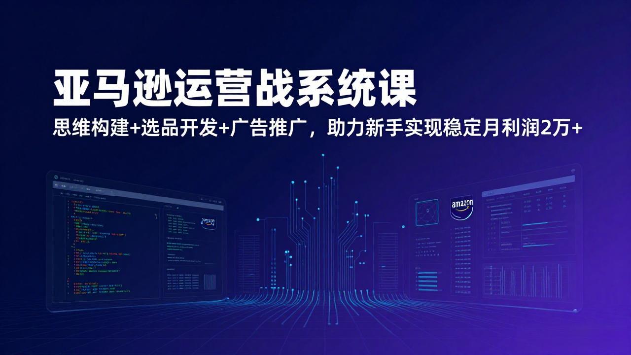 亚马逊运营实战系统课,思维构建+选品开发+广告推广,助力新手实现稳定月利润2万+(更新) 亚马逊运营实战系统课,思维构建+选品开发+广告推广,助力新手实现稳定月利润2万+(更新)