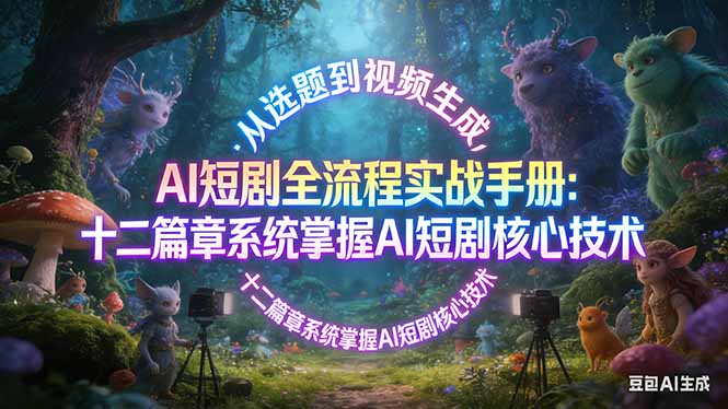 AI 短剧全流程实战手册:从选题到视频生成,十二篇章系统掌握 AI 短剧核心技术-创业资源网 | 精品设计与工具分享平台