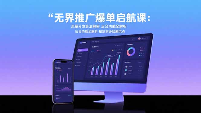无界推广爆单启航课：流量分发算法解密 后台功能全解析 投放前必知避坑点-创业资源网 | 精品设计与工具分享平台