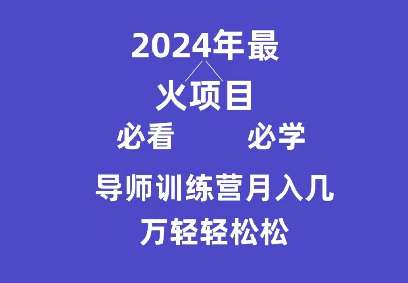 导师训练营互联网最牛逼的项目没有之一，新手小白必学，月入3万+轻轻松松-创业资源网 | 精品设计与工具分享平台