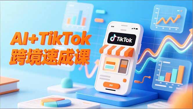 AI+TikTok跨境速成课，智能翻译、店铺定位、流程拆解，7天高效上线运营-创业资源网 | 精品设计与工具分享平台