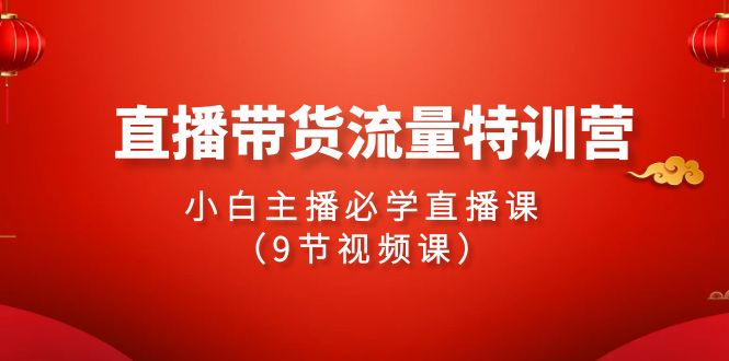 24年直播带货流量特训课,新手小白主播必学直播课(9节视频课) 24年直播带货流量特训课,新手小白主播必学直播课(9节视频课)