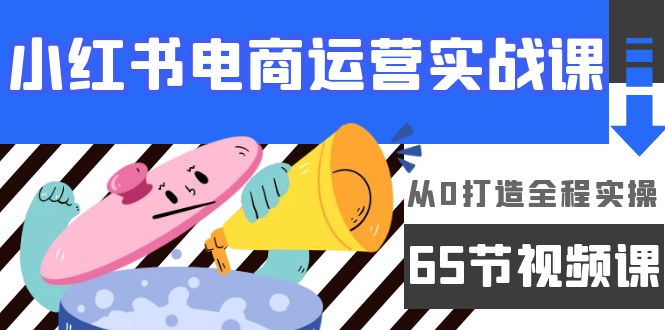 小红书电商运营实战课，从0打造全程实操（65节视频课）-创业资源网 | 精品设计与工具分享平台