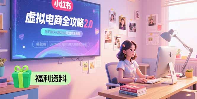 虚拟电商全攻略2.0，开店选品实操流程，账号定位、货源发布、笔记发布技巧-创业资源网 | 精品设计与工具分享平台