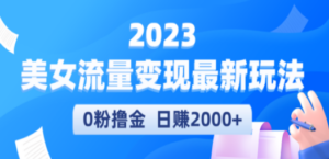 2023美女流量变现最新玩法，0粉撸金，日赚2000+，实测日引流300+-创业资源网 | 精品设计与工具分享平台