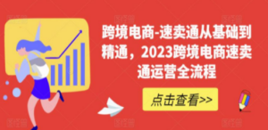 速卖通从0基础到精通，2023跨境电商-速卖通运营实战全流程-创业资源网 | 精品设计与工具分享平台