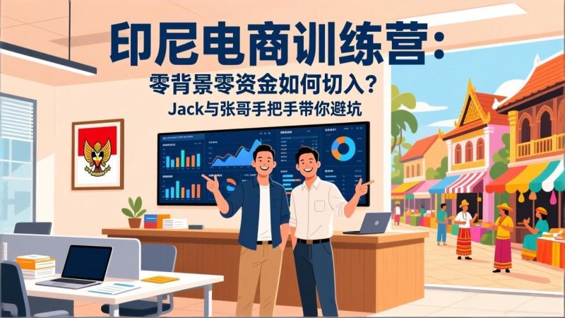 印尼电商训练营:零背景零资金如何切入?Jack与张哥手把手带你避坑-创业资源网 | 精品设计与工具分享平台