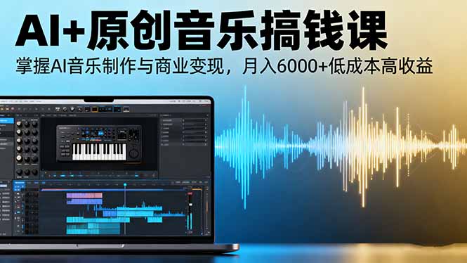 AI+原创音乐搞钱课：掌握AI音乐制作与商业变现，月入6000+低成本高收益-创业资源网 | 精品设计与工具分享平台