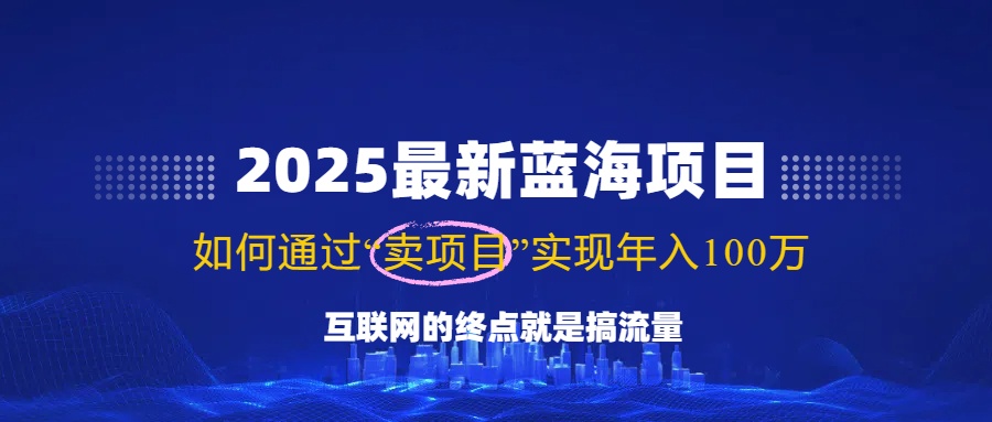 2025最新蓝海项目,零门槛轻松复制,月入10万+,新手也能操作! 2025最新蓝海项目,零门槛轻松复制,月入10万+,新手也能操作!