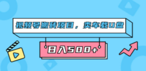 视频号搬砖项目，卖车载U盘，简单轻松，0门槛日入500+（附831G素材）-创业资源网 | 精品设计与工具分享平台