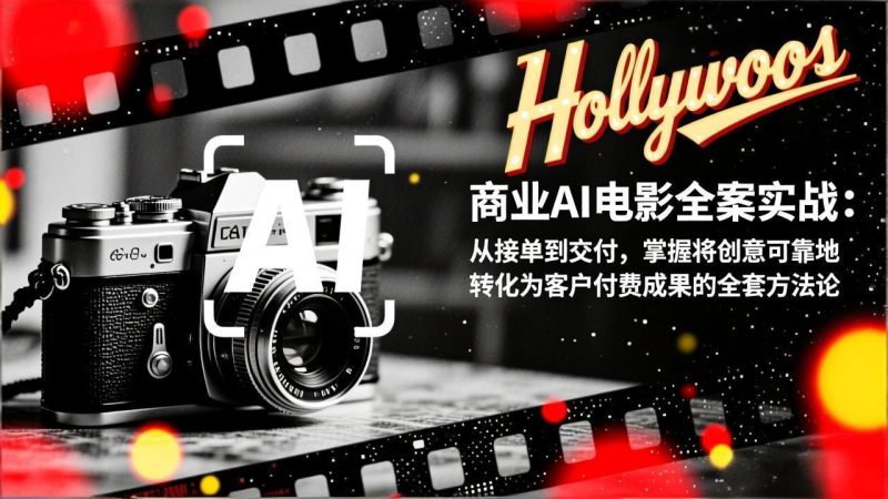 商业AI电影全案实战：从接单到交付，掌握将创意可靠地转化为客户付费成果的全套方法论-创业资源网 | 精品设计与工具分享平台