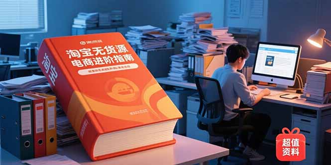 淘宝无货源电商进阶指南,包含新人课、进阶课,配套资料,蓝海选品等-创业资源网 | 精品设计与工具分享平台