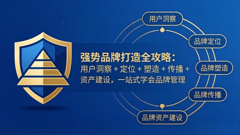 强势品牌打造全攻略:用户洞察 + 定位 + 塑造 + 传播 + 资产建设,一站式学会品牌管理-创业资源网 | 精品设计与工具分享平台