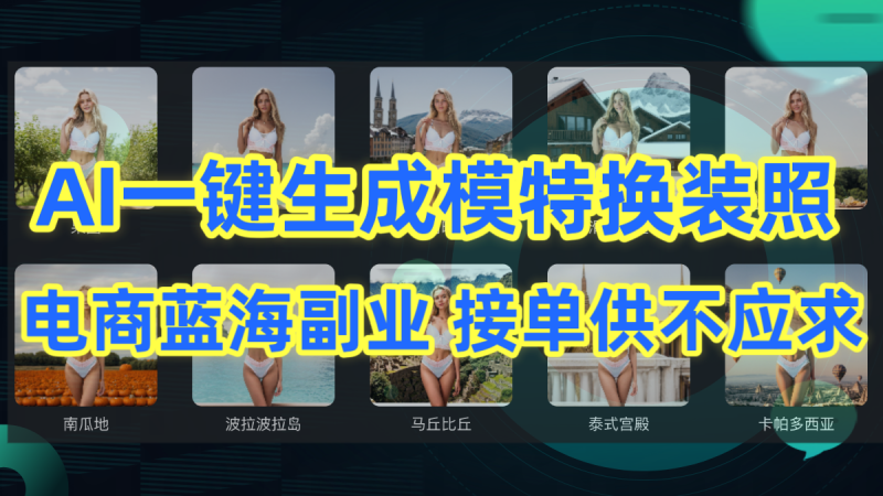 AI制作一键生成模特换装照，电商蓝海副业供不应求-创业资源网 | 精品设计与工具分享平台