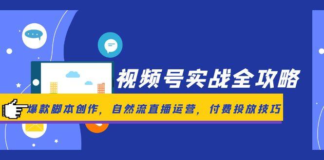 视频号实战全攻略，爆款脚本创作，自然流直播运营，付费投放技巧-创业资源网 | 精品设计与工具分享平台
