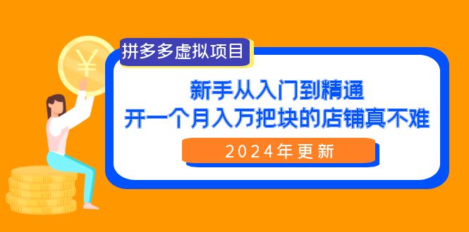 拼多多虚拟项目:入门到精通,开一个月入万把块的店铺 真不难(24年更新) 拼多多虚拟项目:入门到精通,开一个月入万把块的店铺 真不难(24年更新)
