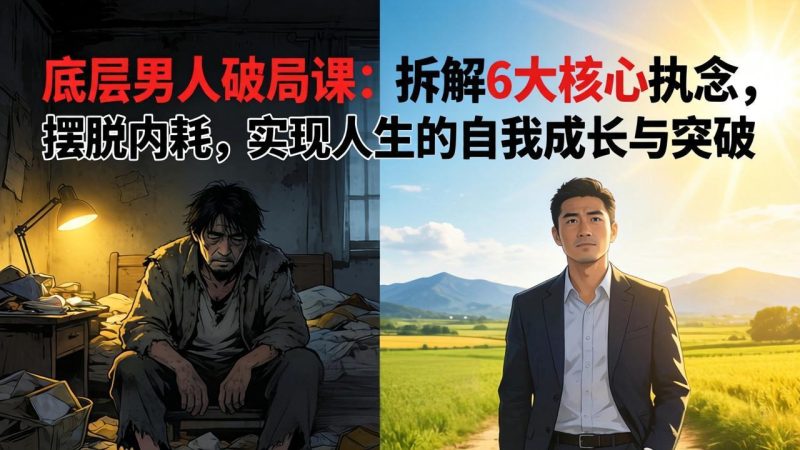 付费文章:底层男人破局课:拆解 6 大核心执念,摆脱内耗,实现人生的自我成长与突破-创业资源网 | 精品设计与工具分享平台