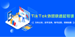 TikTok/外贸·快速起号课，方向认知，起号宝典，账号运营，视频拍摄(33节)-创业资源网 | 精品设计与工具分享平台