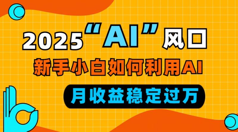 2025“ AI ”风口，新手小白如何利用ai，每月收益稳定过万-创业资源网 | 精品设计与工具分享平台
