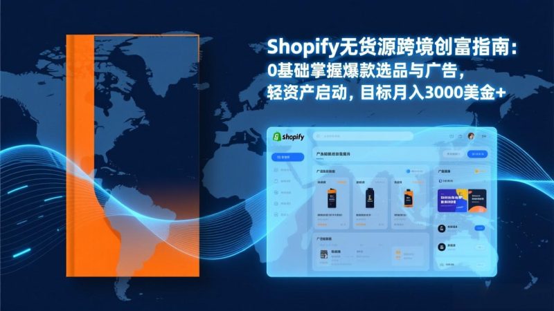 Shopify爆款打法实战：从选品到广告投放，复制爆款模型，驱动独立站月销售额破万刀-创业资源网 | 精品设计与工具分享平台