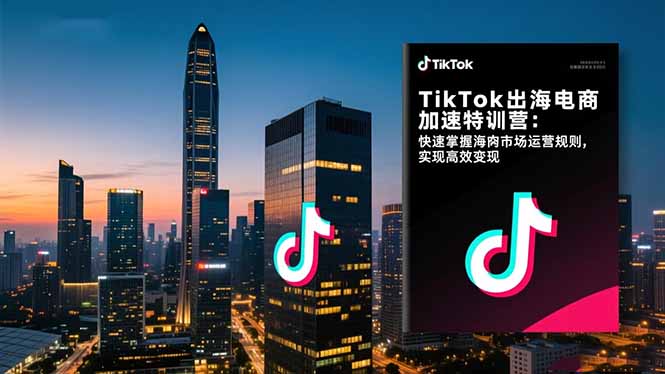 TikTok出海电商加速特训营:快速掌握海外市场运营规则,实现高效变现 TikTok出海电商加速特训营:快速掌握海外市场运营规则,实现高效变现