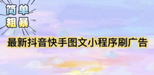 【简单粗暴】收费5980的最新抖音快手小程序掘金（详细教程）-创业资源网 | 精品设计与工具分享平台