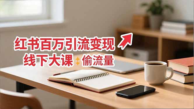 小红书百万引流变现-11月线下大课:分享从0到百万引流路径,手把手教偷流量、拿结果-创业资源网 | 精品设计与工具分享平台