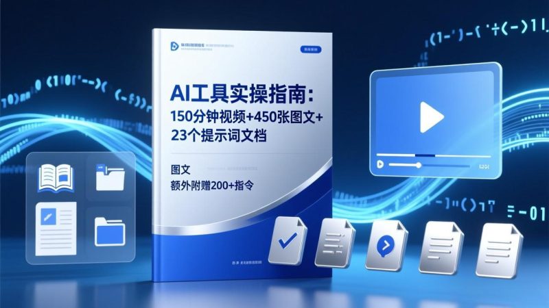 AI工具实操指南：150分钟视频+450张图文+23个提示词文档，额外附赠200+指令-创业资源网 | 精品设计与工具分享平台