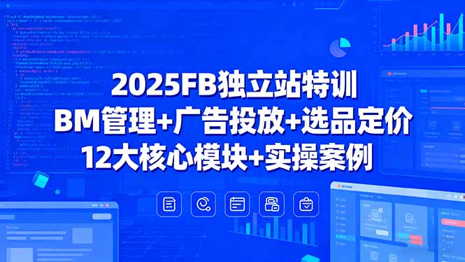 2025FB独立站特训,BM管理+广告投放+选品定价,12大核心模块+实操案例 2025FB独立站特训,BM管理+广告投放+选品定价,12大核心模块+实操案例