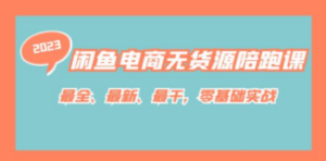 闲鱼电商无货源陪跑课，最全、最新、最干，零基础实战-创业资源网 | 精品设计与工具分享平台