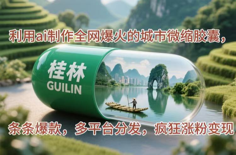 利用ai制作全网爆火的城市微缩胶囊，条条爆款，多平台分发，疯狂涨粉变现-创业资源网 | 精品设计与工具分享平台