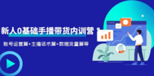 2023新人0基础手播带货内训营：账号运营篇+主播话术篇+数据流量篇等-创业资源网 | 精品设计与工具分享平台