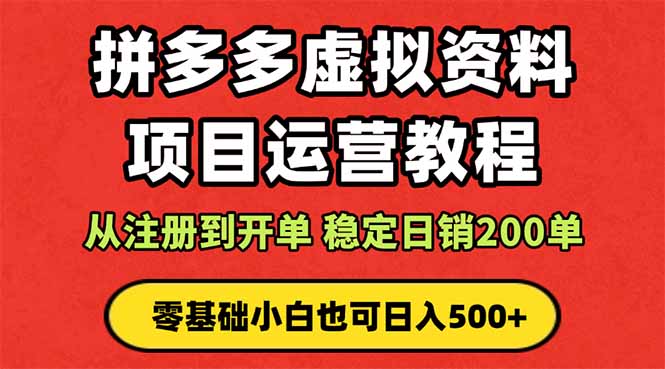 拼多多开店运营课程： 蓝海变现玩法，轻松实现睡后收入 零基础小白也可…-创业资源网 | 精品设计与工具分享平台