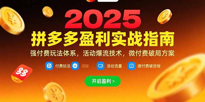 拼多多盈利实战指南，强付费玩法，活动爆流技术，微付费破局方案(更新7月)-创业资源网 | 精品设计与工具分享平台