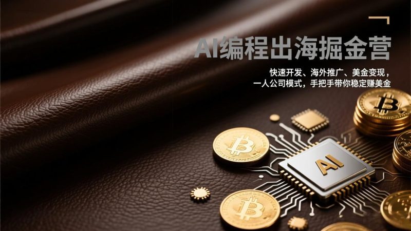 AI编程出海掘金营：快速开发、海外推广、美金变现，一人公司模式，手把手带你稳定赚美金-创业资源网 | 精品设计与工具分享平台