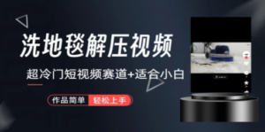 超冷门抖音短视频赛道-清洗地毯解压视频-简单无脑怼作品（教程+素材）-创业资源网 | 精品设计与工具分享平台