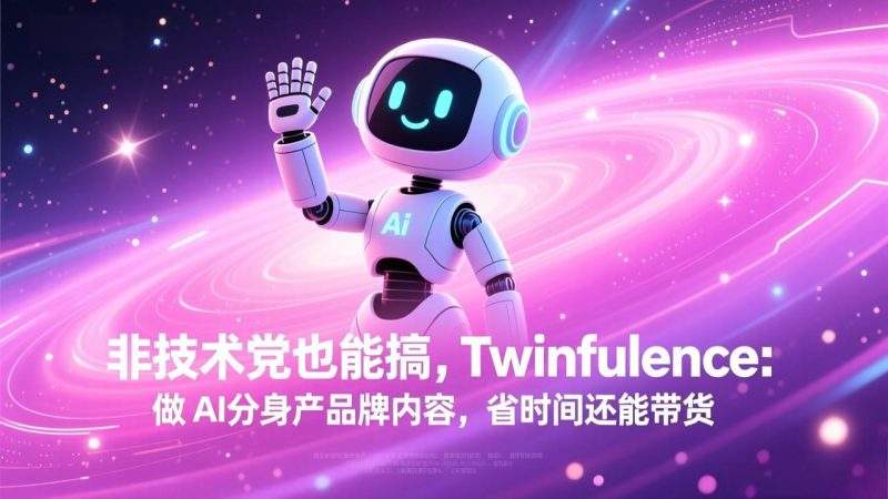 非技术党也能搞!Twinfluence:做 AI 分身产品牌内容,省时间还能带货-创业资源网 | 精品设计与工具分享平台