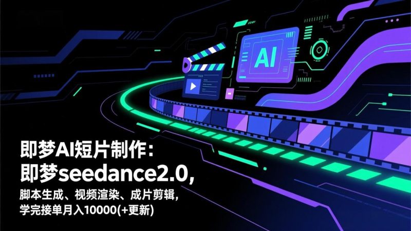 即梦AI 短片制作(更新)：即梦seedance2.0，脚本生成、视频渲染、成片剪辑，学完接单月入10000+-创业资源网 | 精品设计与工具分享平台
