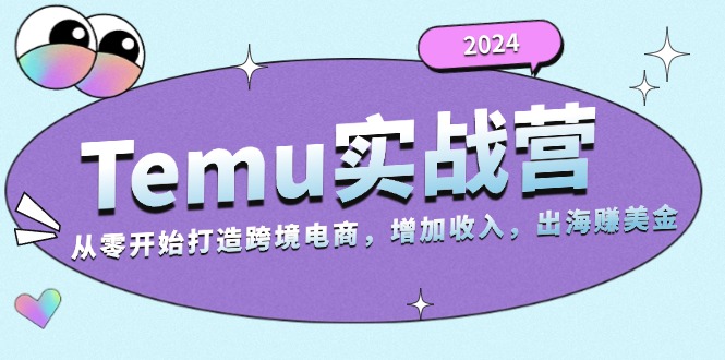 2024Temu实战营:从零开始打造跨境电商,增加收入,出海赚美金-创业资源网 | 精品设计与工具分享平台